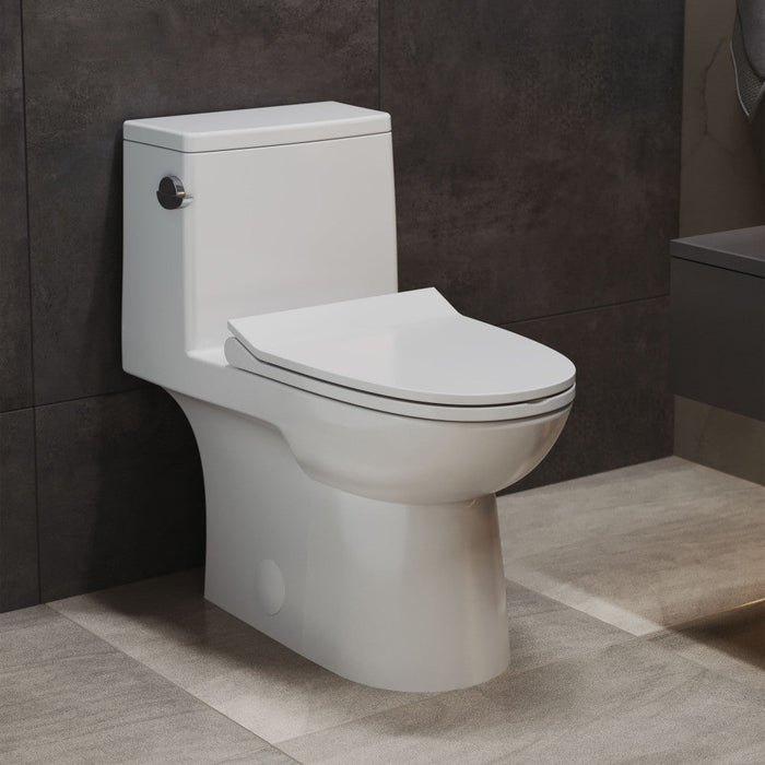 Swiss Madison Daxton One-Piece Elongated Left Side Flush Toilet 1.28 gpf - SM-1T125