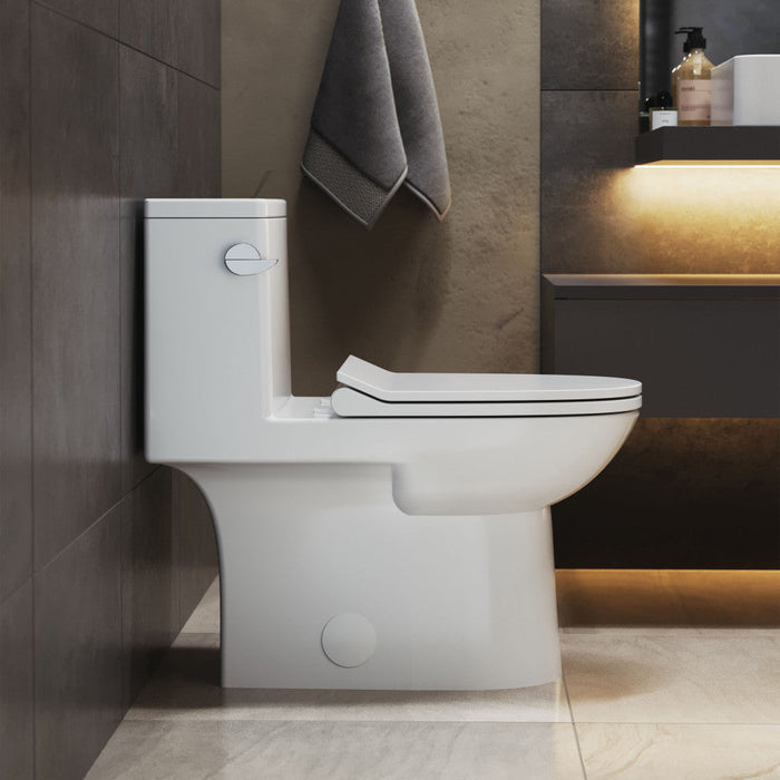 Swiss Madison Daxton One-Piece Elongated Left Side Flush Toilet 1.28 gpf - SM-1T125