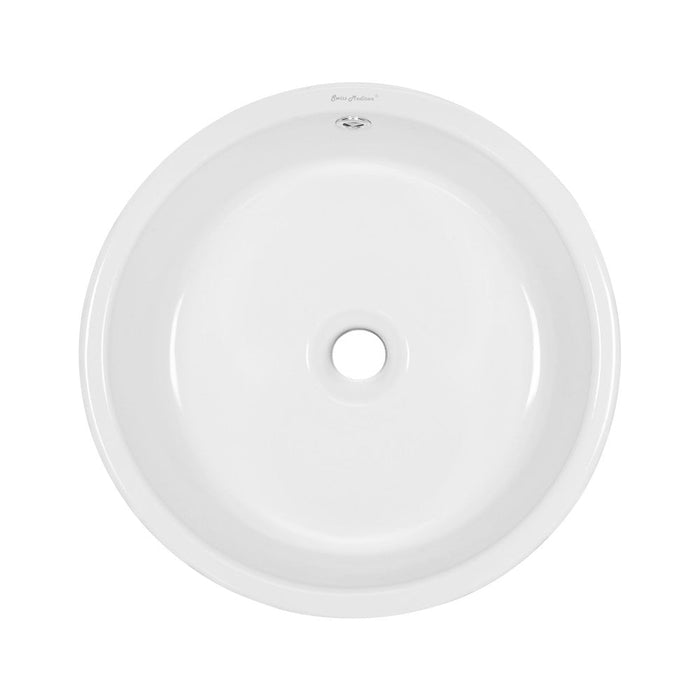 Swiss Madison Monaco Round Ceramic Bathroom Vessel Sink in White