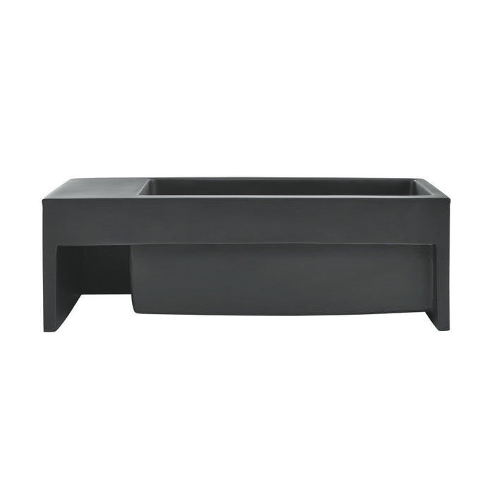 Swiss Madison Delice 24" Rectangle Wall-Mount Bathroom Sink in Matte Black - SM-WS355MB