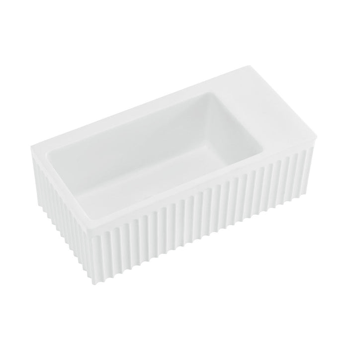 Swiss Madison Delice 24" Rectangle Wall-Mount Bathroom Sink in Matte White - SM-WS355MW