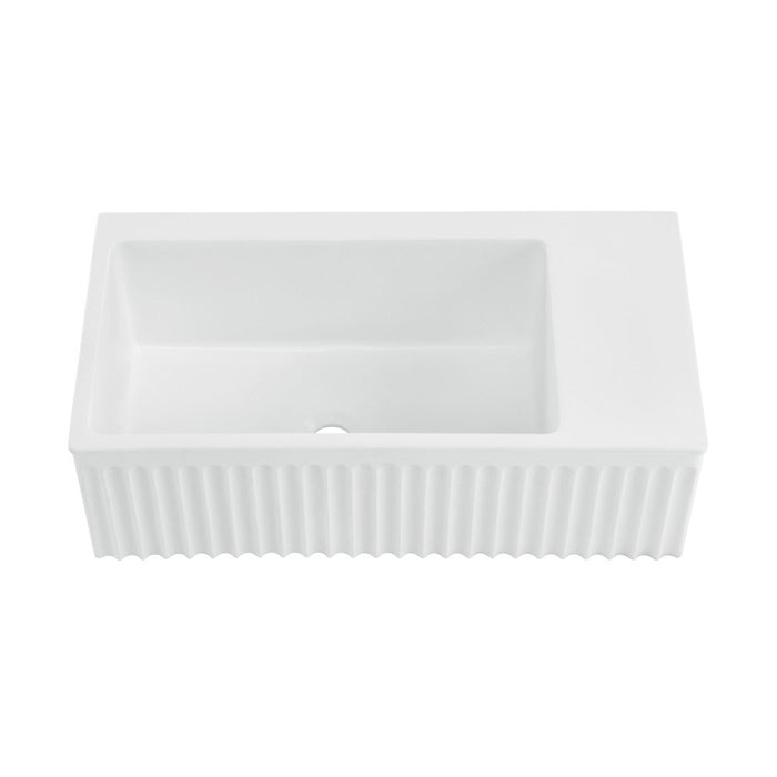 Swiss Madison Delice 24" Rectangle Wall-Mount Bathroom Sink in Matte White - SM-WS355MW