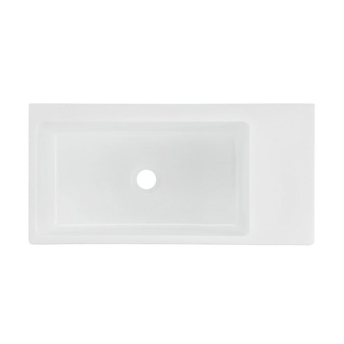 Swiss Madison Delice 24" Rectangle Wall-Mount Bathroom Sink in Matte White - SM-WS355MW