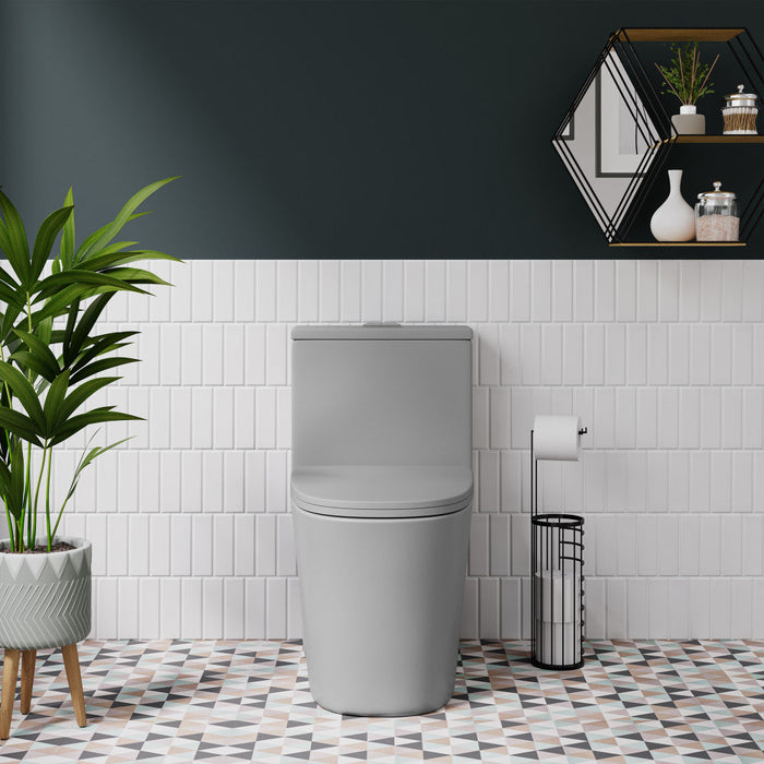 Swiss Madison Dreux One Piece Elongated Dual Flush Toilet in Matte Grey 0.95/1.26 GPF - SM-1T181MG