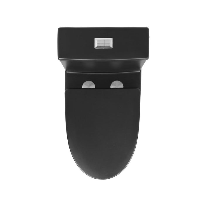 Swiss Madison Dreux One Piece Elongated Dual Flush Toilet with 0.95/1.26 GPF in Matte Black - SM-1T181MB