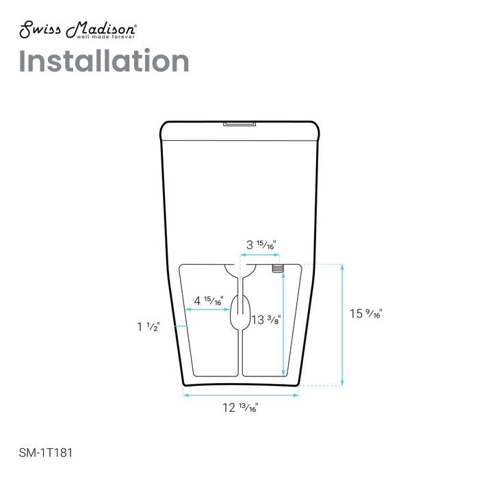 Swiss Madison Dreux One Piece Elongated Dual Flush Toilet with 0.95/1.26 GPF - SM-1T181