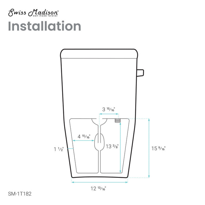 Swiss Madison Dreux One Piece Elongated Toilet Left Side Flush 1.28 GPF - SM-1T182