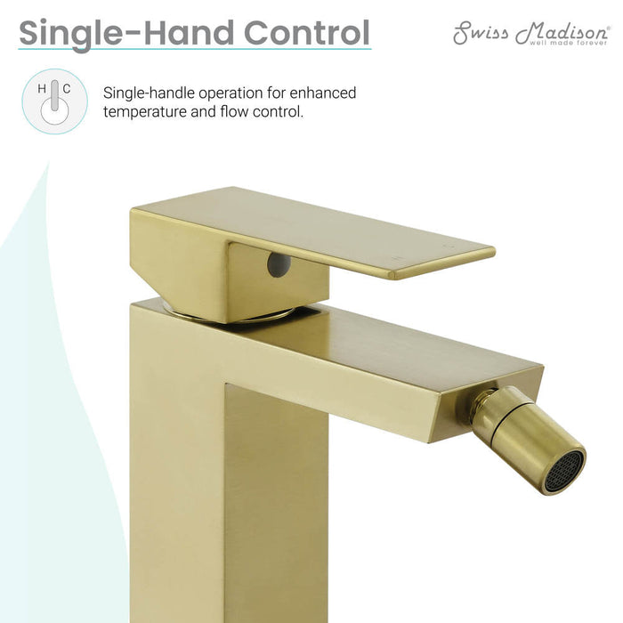 Swiss Madison Concorde Bidet Faucet in Brushed Gold