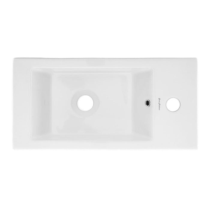 Swiss Madison Voltaire 19.5 x 10 Rectangular Ceramic Wall Hung Sink with Right Side Faucet Mount