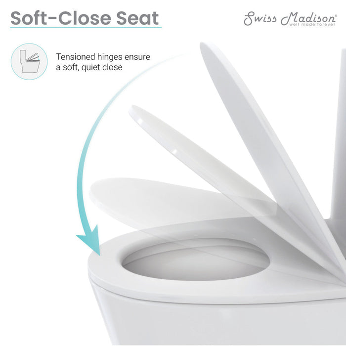 Swiss Madison Eclair One-Piece Square Toilet Dual-Flush 0.8/1.28 gpf - SM-1T288