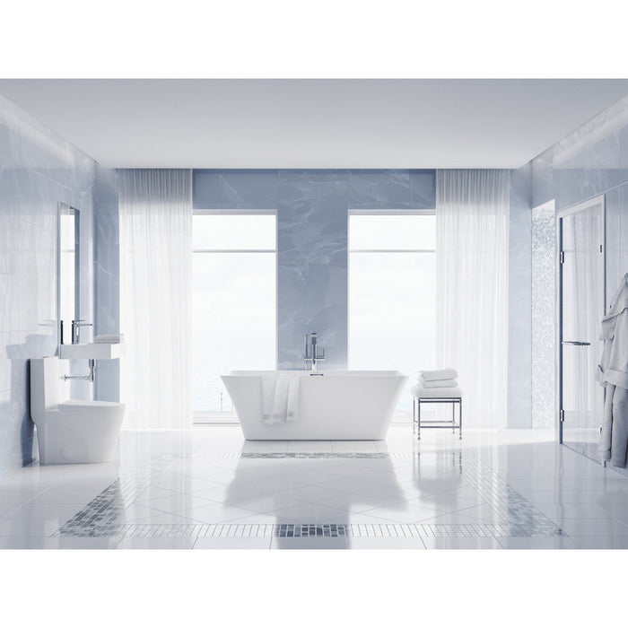 Swiss Madison St. Tropez One-Piece Elongated Toilet Vortex Dual-Flush in Matte White 1.1/1.6 gpf