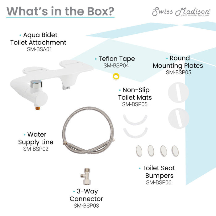 Swiss Madison Aqua Non-Electric Bidet Toilet Attachment