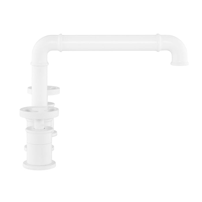 Swiss Madison Avallon 8 in. Widespread, 2-Handle Wheel, Bathroom Faucet in Matte White