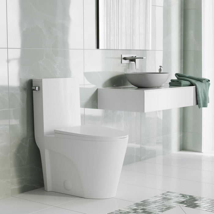 Swiss Madison St. Tropez One-Piece Elongated Toilet Side Flush 1.28 gpf