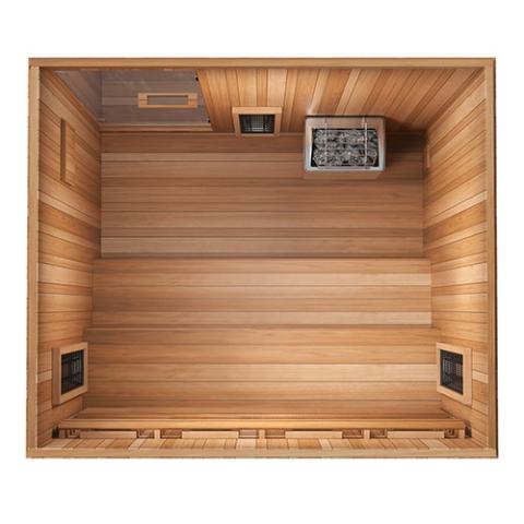 Finnmark FD-5 Trinity XL Infrared & Steam Sauna Combo - 75"W x 64"D x 83"H FD-KN005