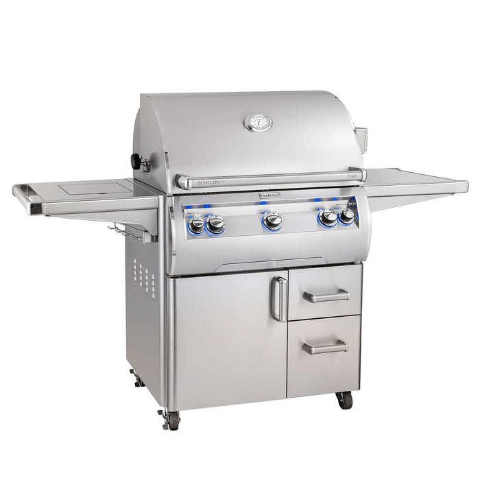 Fire Magic E660s Echelon Diamond Gas Grill with Single Side Burner On Cart E660s-62-Config