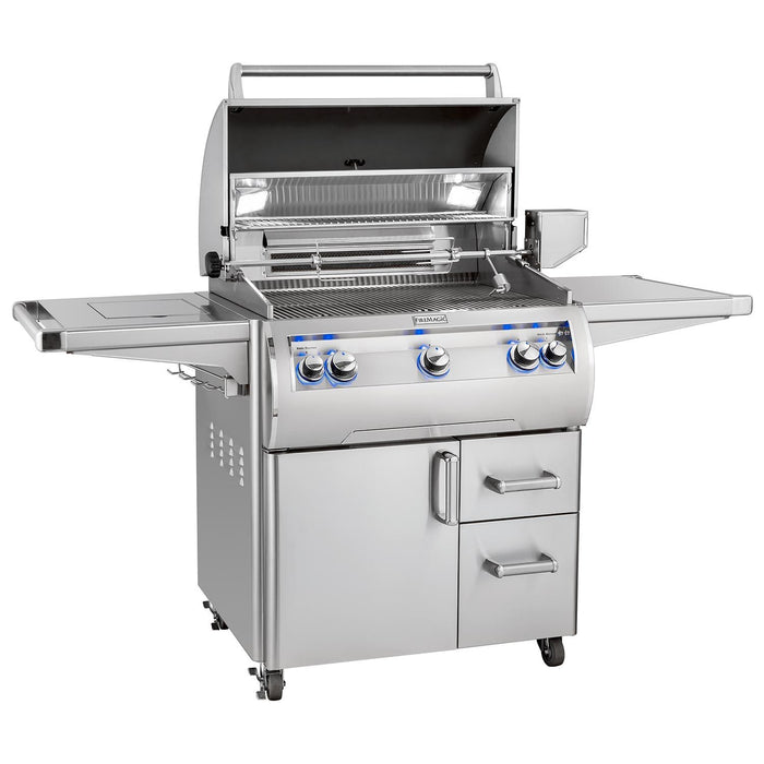 Fire Magic E660s Echelon Diamond Gas Grill with Single Side Burner On Cart E660s-62-Config