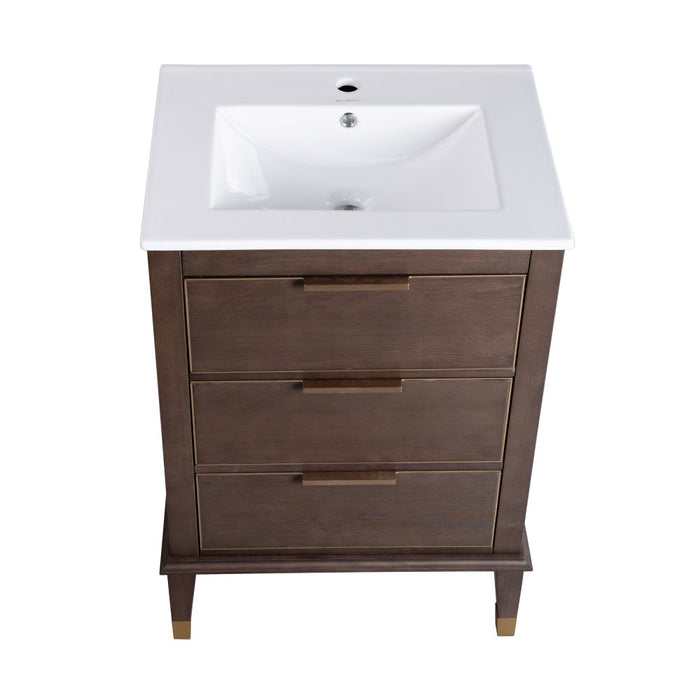 Swiss Madison Hugo 24" Bathroom Vanity in Walnut - SM-BV390