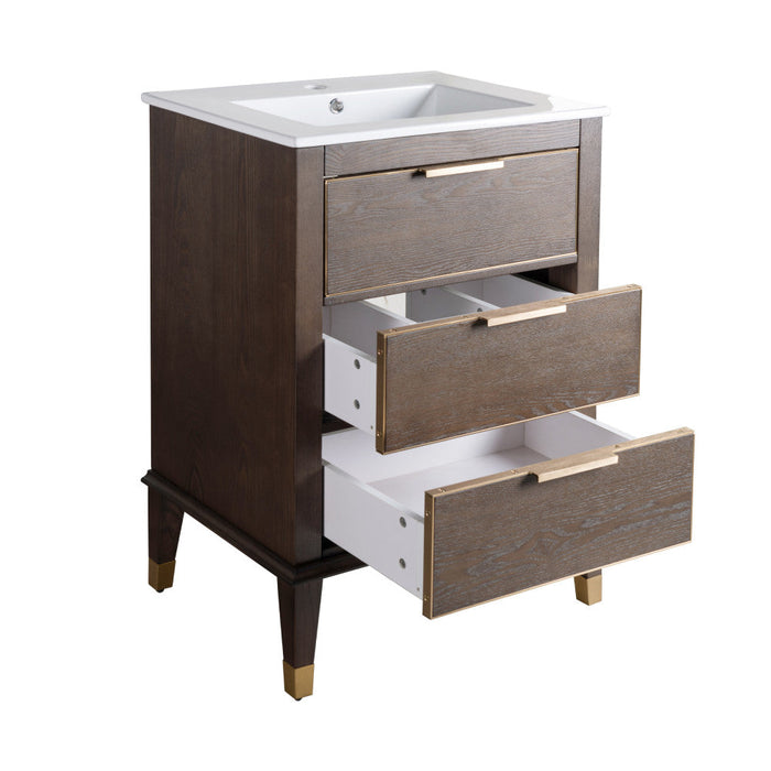 Swiss Madison Hugo 24" Bathroom Vanity in Walnut - SM-BV390