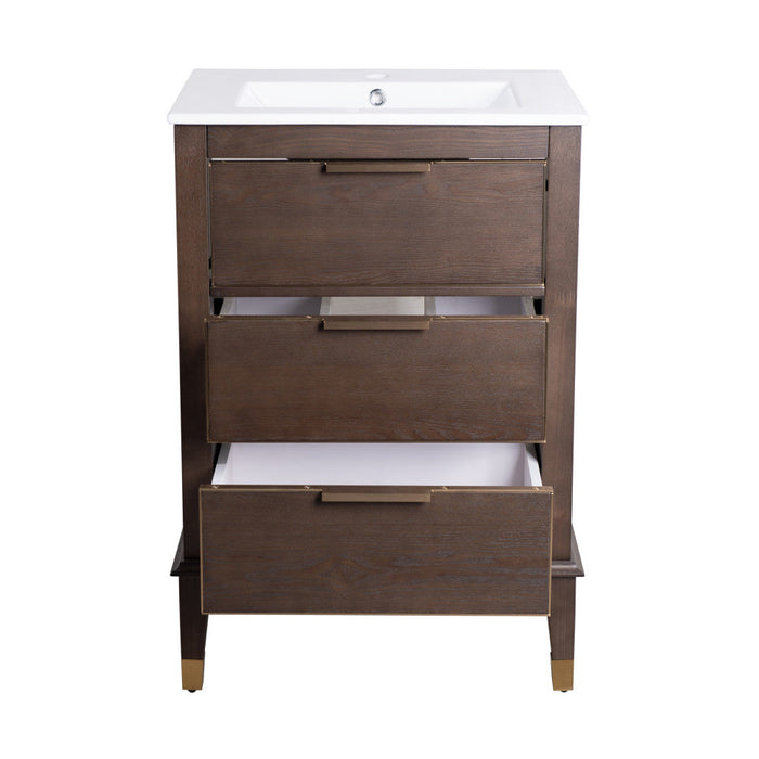 Swiss Madison Hugo 24" Bathroom Vanity in Walnut - SM-BV390