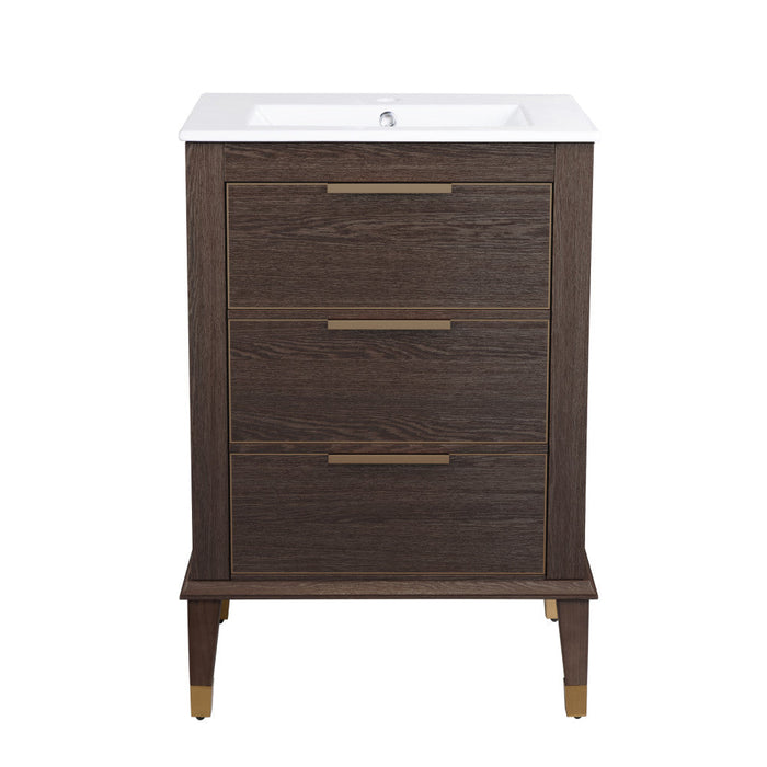 Swiss Madison Hugo 24" Bathroom Vanity in Walnut - SM-BV390