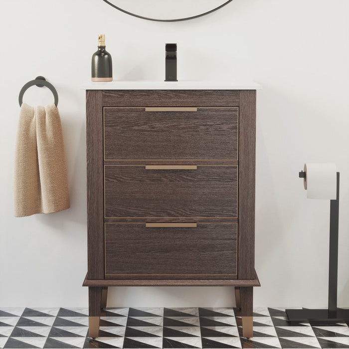 Swiss Madison Hugo 24" Bathroom Vanity in Walnut - SM-BV390