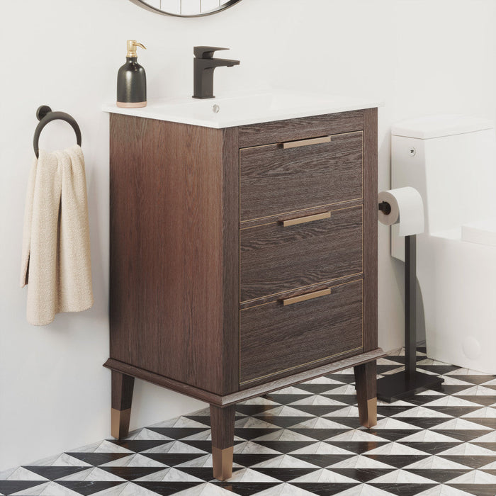 Swiss Madison Hugo 24" Bathroom Vanity in Walnut - SM-BV390