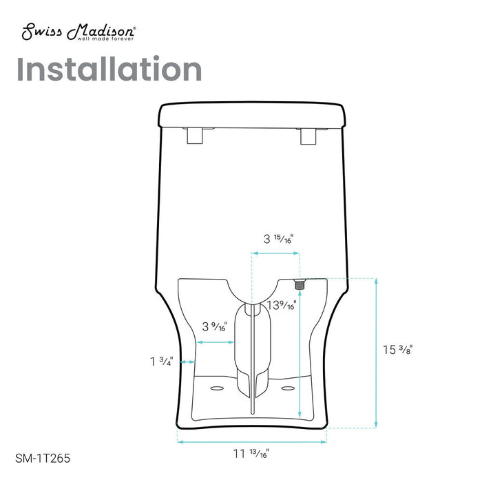 Swiss Madison Hugo One-Piece Elongated Toilet Dual-Flush 1.1/1.6 gpf, Touchless - SM-1T265