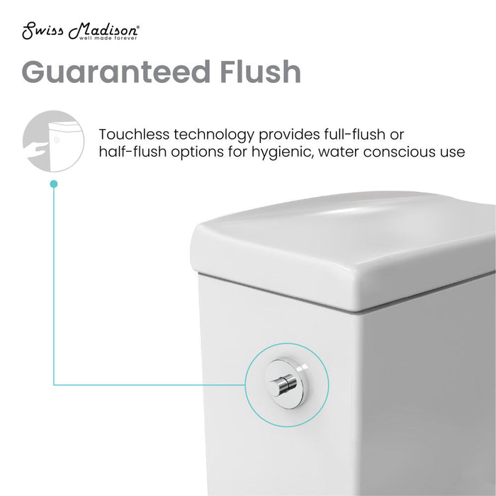 Swiss Madison Hugo One-Piece Elongated Toilet Dual-Flush 1.1/1.6 gpf, Touchless - SM-1T265