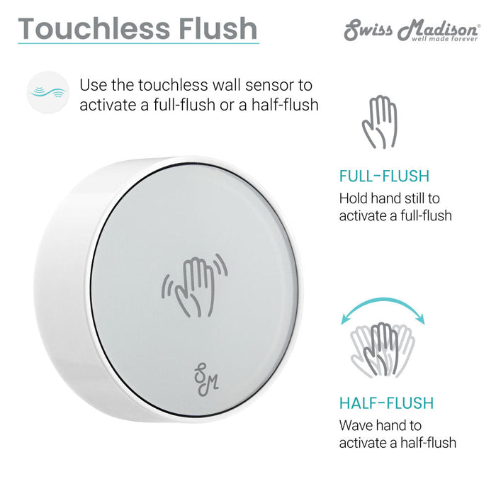 Swiss Madison Hugo Smart Tankless Elongated Toilet, Touchless Vortex™ Dual-Flush 1.1/1.6 gpf - SM-ST040