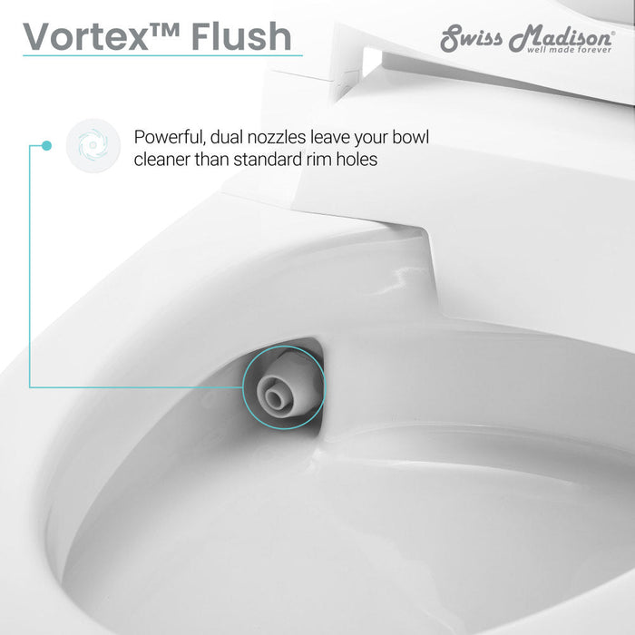 Swiss Madison Hugo Smart Tankless Elongated Toilet, Touchless Vortex™ Dual-Flush 1.1/1.6 gpf - SM-ST040