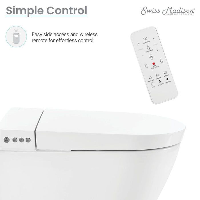 Swiss Madison Hugo Smart Wall-Hung Toilet with Bidet Bundle - SM-STK0804PS