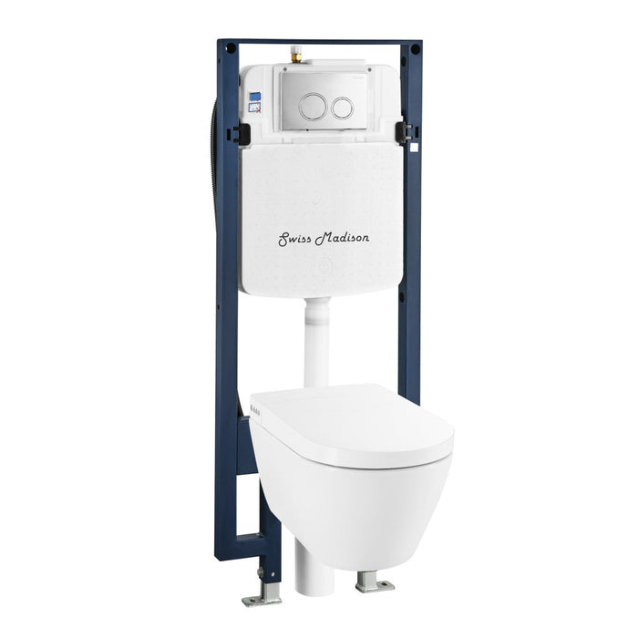 Swiss Madison Hugo Smart Wall-Hung Toilet with Bidet Bundle (SM-ST080, SM-WCB02) - SM-STK0805PS