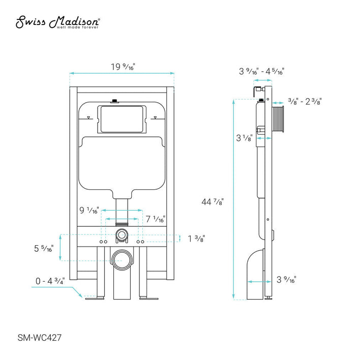 Swiss Madison Hugo Smart Wall-Hung Toilet with Bidet Bundle (SM-ST080, SM-WCB02) - SM-STK0805PS