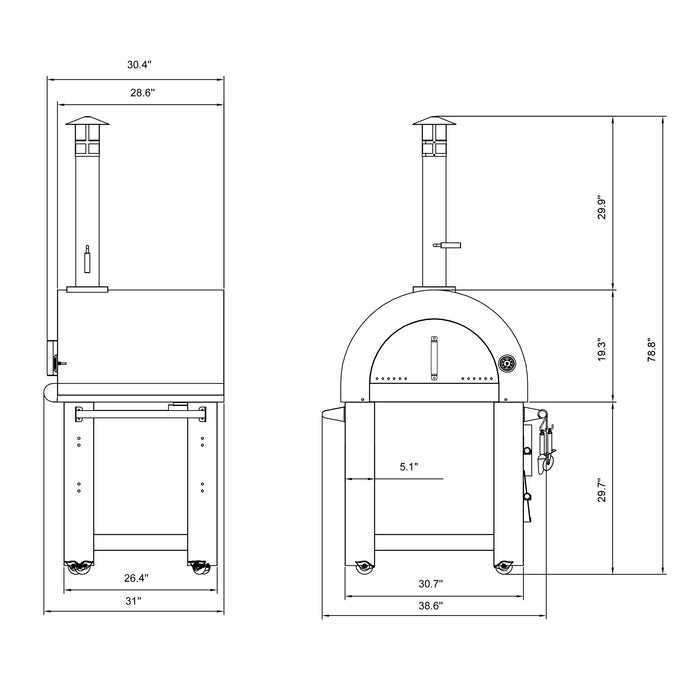 Empava Outdoor Wood Fired Pizza Oven EMPV-PG06