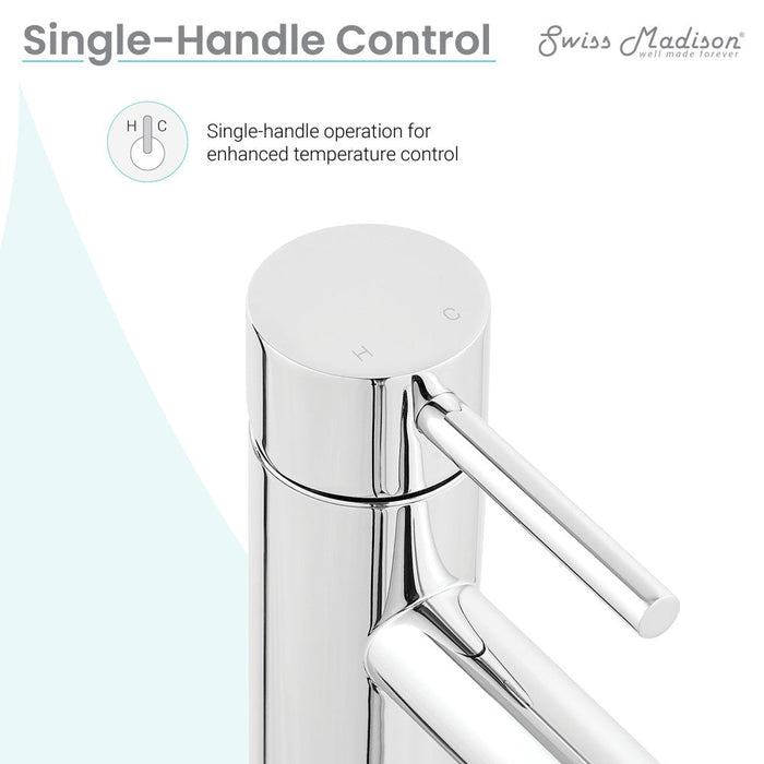 Swiss Madison Ivy Single Hole, Single-Handle, High Arc Bathroom Faucet in Chrome - SM-BF61C