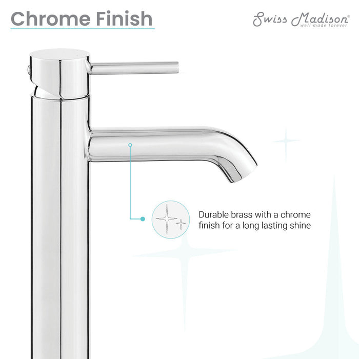 Swiss Madison Ivy Single Hole, Single-Handle, High Arc Bathroom Faucet in Chrome - SM-BF61C