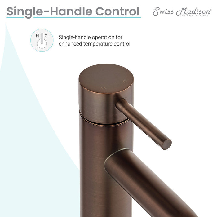 Swiss Madison Ivy Single Hole, Single-Handle, High Arc Bathroom Faucet in Oil Rubbed Bronze - SM-BF61OR