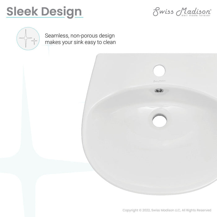 Swiss Madison Ivy 19" Wall-Mount Bathroom Sink - SM-WS331