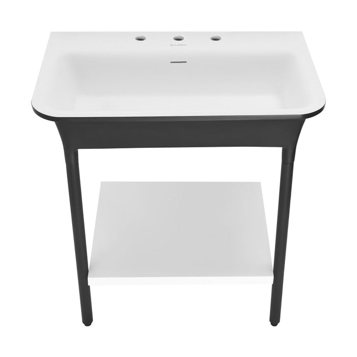 Swiss Madison Ivy 32" Solid Surface Console Sink in Matte Black - SM-CS830MB