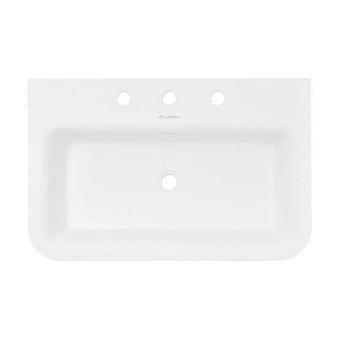 Swiss Madison Ivy 32" Solid Surface Console Sink in Matte Black - SM-CS830MB