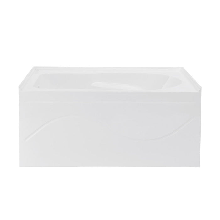 Swiss Madison Ivy 54'' x 30" Bathtub with Apron Left Hand Drain in White - SM-AB520