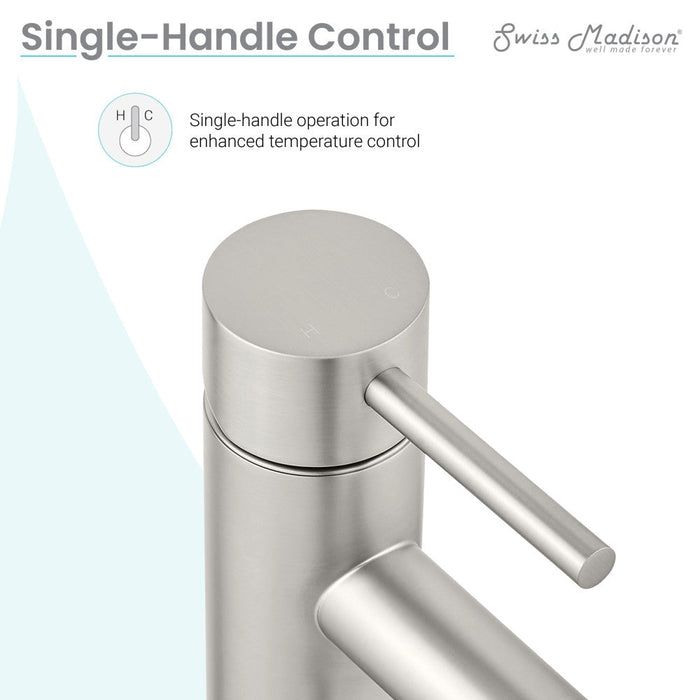 Swiss Madison Ivy Single Hole, Single-Handle, Bathroom Faucet in Brushed Nickel - SM-BF60BN