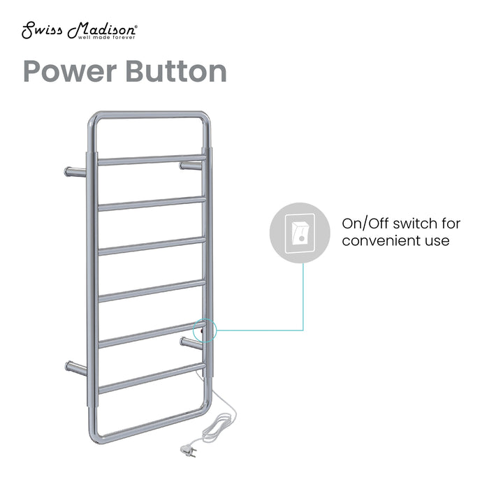 Swiss Madison Ivy 8-Bar Electric Towel Warmer in Chrome - SM-TW1901CH