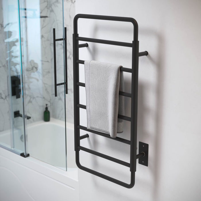 Swiss Madison Ivy 8-Bar Electric Towel Warmer in Matte Black - SM-TW1901MB