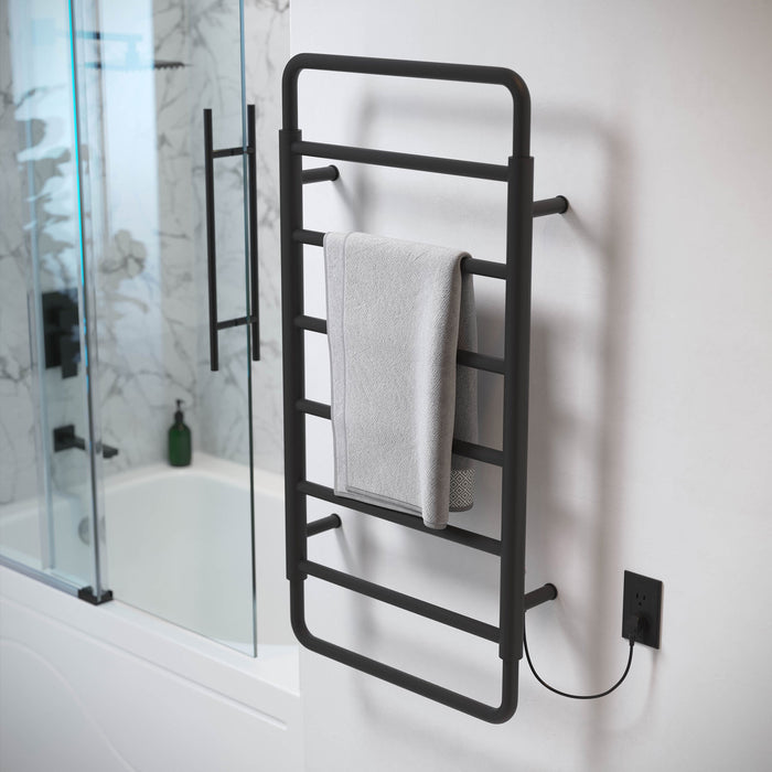 Swiss Madison Ivy 8-Bar Electric Towel Warmer in Matte Black - SM-TW1901MB