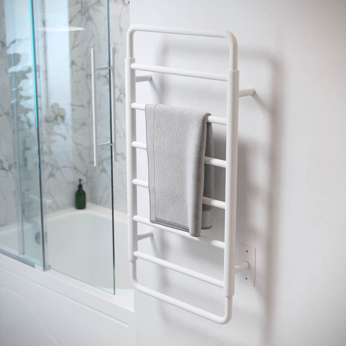 Swiss Madison Ivy 8-Bar Electric Towel Warmer in Matte White - SM-TW1901MW