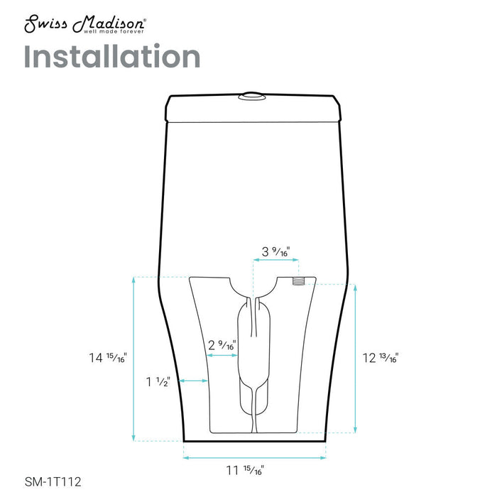 Swiss Madison Ivy One-Piece Elongated Toilet Vortex Dual-Flush 1.1/1.6 gpf - SM-1T112