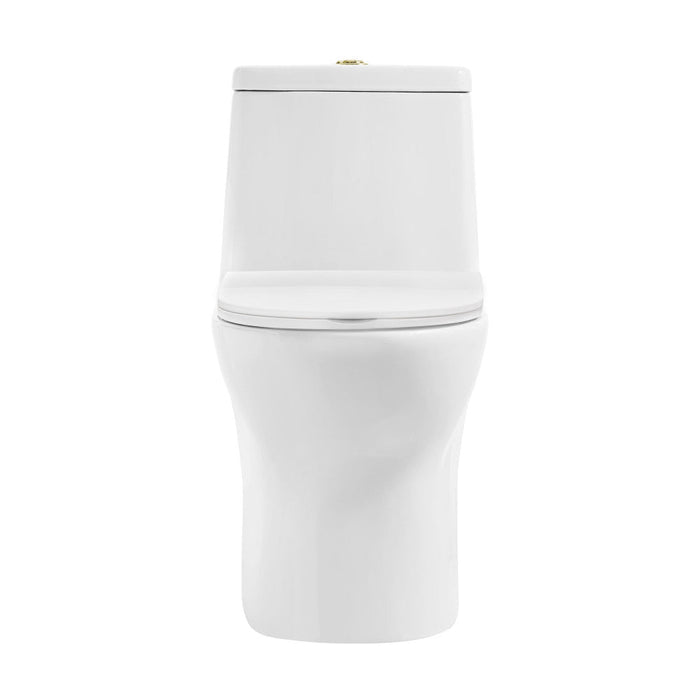 Swiss Madison Ivy One Piece Toilet Dual Vortex™ Flush, Brushed Gold Hardware 1.1/1.6 gpf - SM-1T112HG