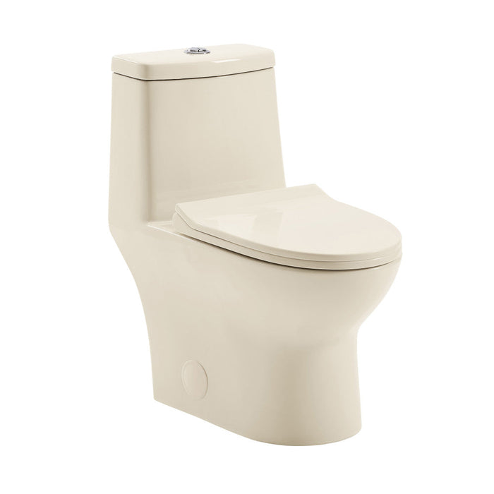 Swiss Madison Ivy One Piece Toilet Dual Vortex Flush 1.1/1.6 gpf in Bisque - SM-1T112BQ